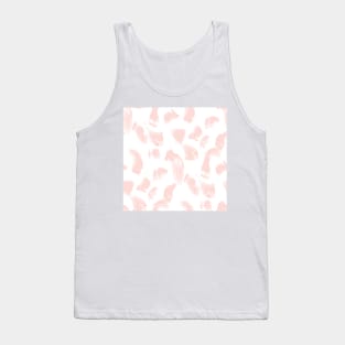 Blush over White Brushtroke Dots Tank Top